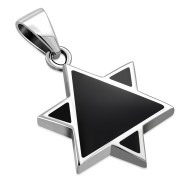 Black Onyx Star David Mens Pendant, p389